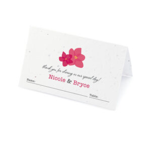 Fresh Flowers Plantable Place Cards: Modern Duo