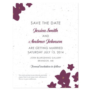 Fresh Flowers Plantable Save The Date Cards: Petite Garden