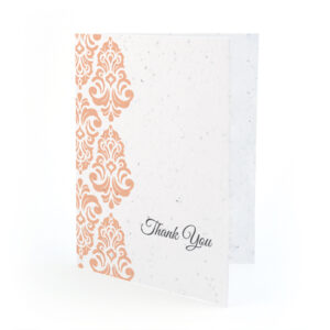 Plantable Classic Damask Thank You Cards