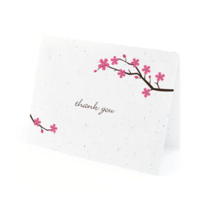 Plantable Cherry Blossom Thank You Cards