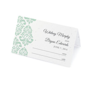 Plantable Classic Damask Place Cards