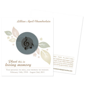 Musical Memorial Cards