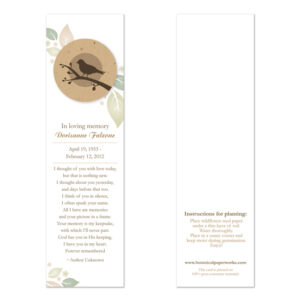 Birdwatcher Memorial Bookmarks