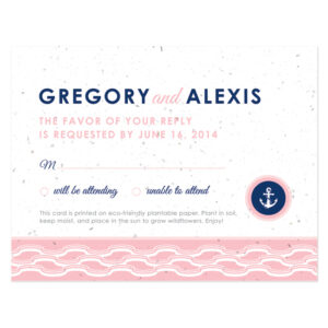 Nautical Plantable Reply Cards