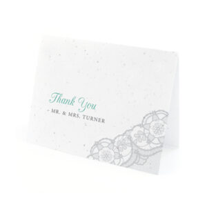 Romantic Lace Seed Thank You Cards