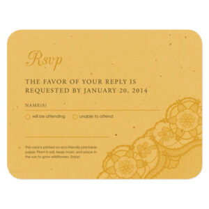 Romantic Lace Seed Reply Cards