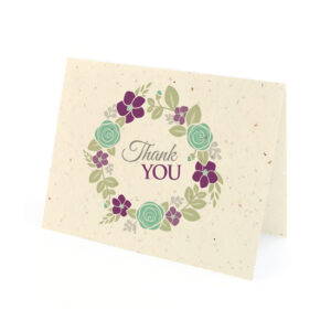 Floral Wreath Seasons Thank You Cards
