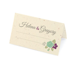 Floral Wreath Seasons Place Cards