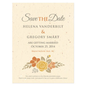 Floral Wreath Seasons Save The Date Cards