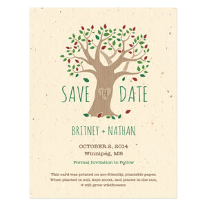 Rustic Tree Save The Date Cards