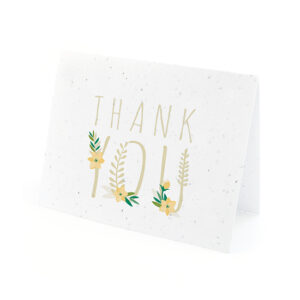 Floral Letters Plantable Thank You Cards