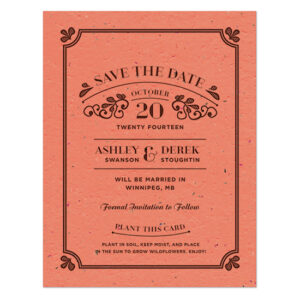 Vintage Plantable Save The Date Cards