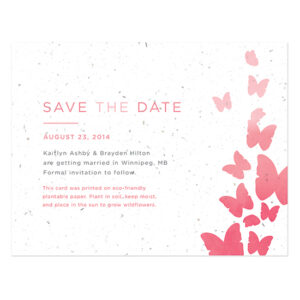 Ombre Butterfly Save The Date Cards
