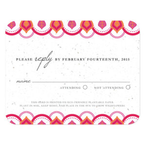 Indian Motif Plantable Reply Cards