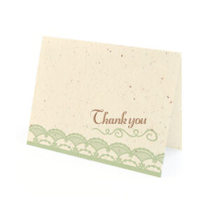 Rustic Lace Plantable Thank You Cards
