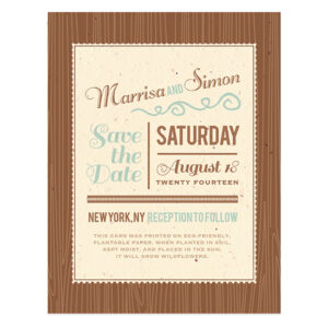 Rustic Lace Plantable Save The Date Cards