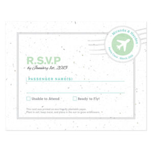 Boarding Pass Plantable Reply Cards