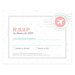 Boarding Pass Plantable Reply Cards