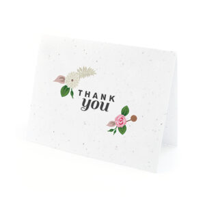 Floral Woodland Plantable Thank You Cards