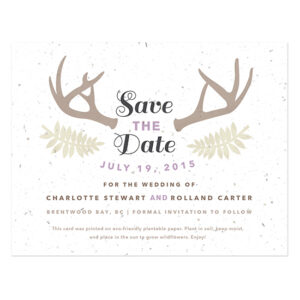 Floral Woodland Plantable Save The Date Cards