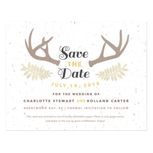 Floral Woodland Plantable Save The Date Cards