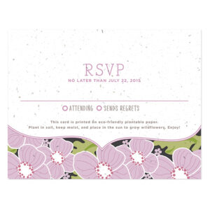 Ornate Floral Plantable Reply Cards