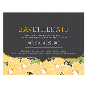 Ornate Floral Plantable Save The Date Cards
