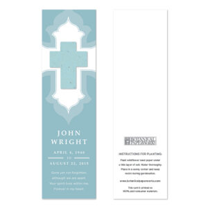 Ornate Cross Memorial Bookmarks