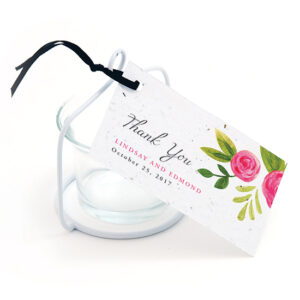 Watercolor Roses Plantable Favor Tags