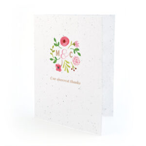 Painterly Florals Plantable Thank You Cards