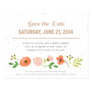 Painterly Florals Plantable Save The Date Cards