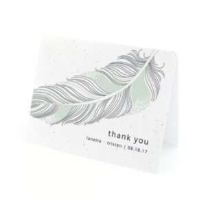 Feather Plantable Thank You Cards