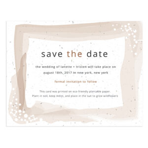 Feather Plantable Save The Date Cards
