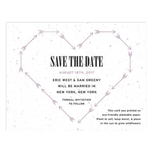 Cupid's Arrow Plantable Save The Date Cards