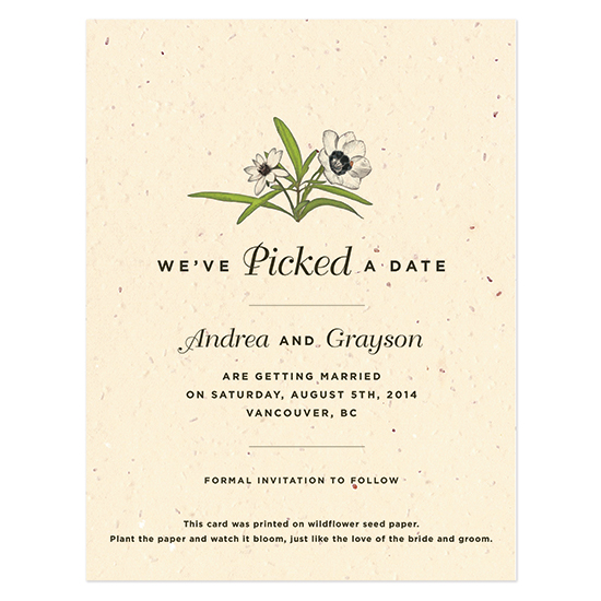 Love Grows Seed Save The Dates