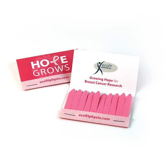 Breast Cancer Large Seed Paper Matchbooks
