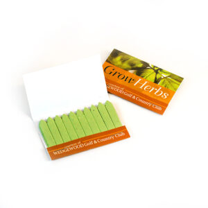 Large Herb Seed Paper Matchbooks, Single-Sided