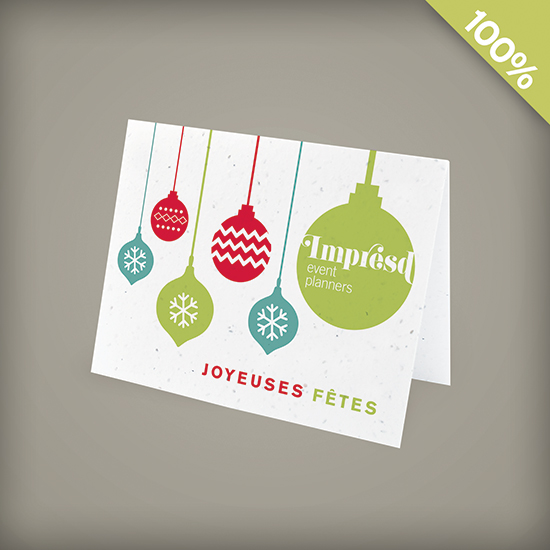 French Holiday Ornaments Corporate Holiday Cards
