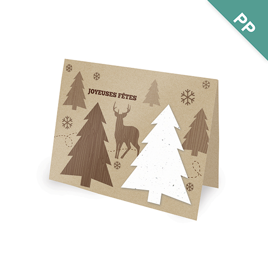 French Rustic Woodland Corporate Holiday Cards