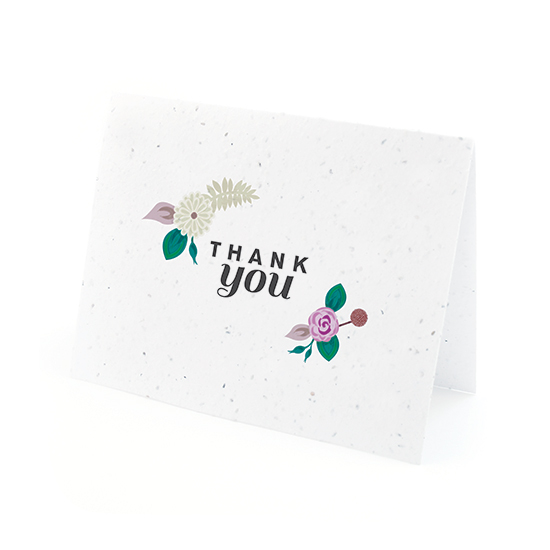 Floral Woodland Plantable Thank You Cards