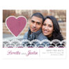 Lace Seed Paper Heart Save The Date Cards