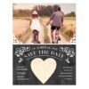 Vintage Seed Paper Heart Save The Date Cards