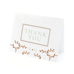 Classic Wood Grain Plantable Thank You Cards
