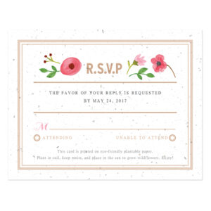 Painterly Florals Plantable Reply Cards