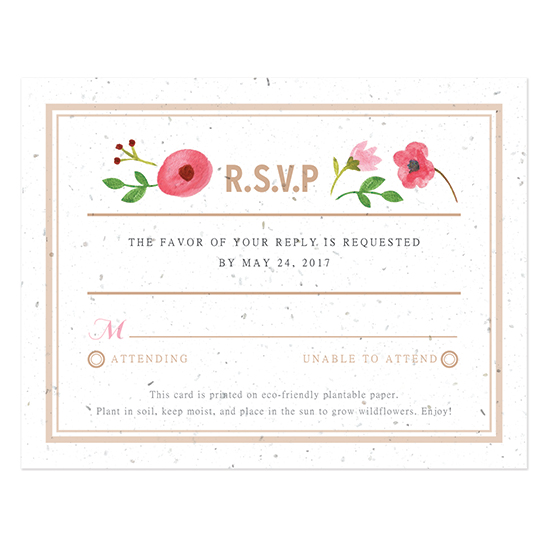 Painterly Florals Plantable Reply Cards
