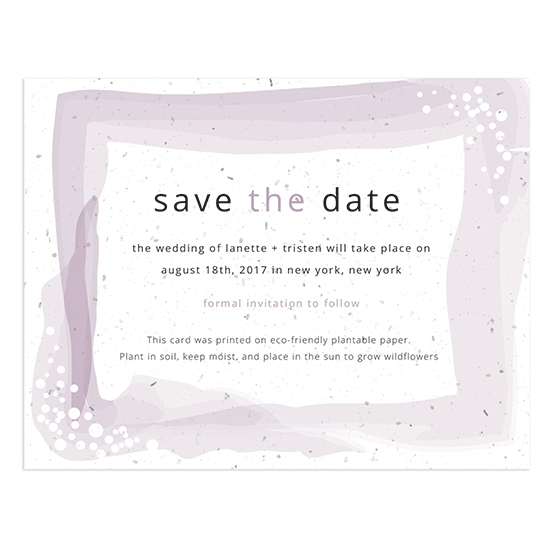 Feather Plantable Save The Date Cards