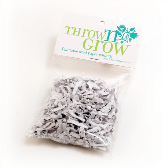 This Throw 'n Grow Plantable Seed Paper Confetti grows wildflowers when planted!