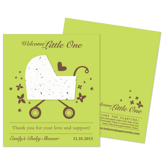 Bright Baby Carriage Plantable Favors