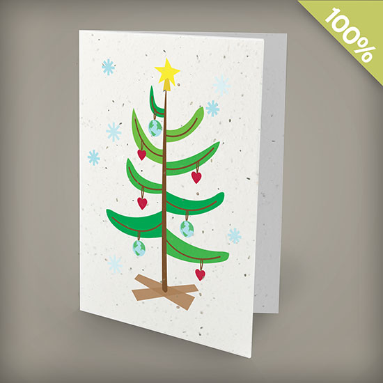 Love the Earth plantable personalized christmas cards