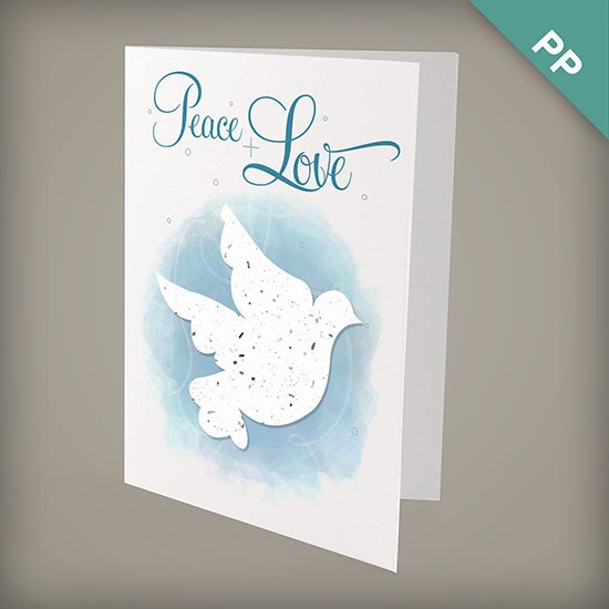 Dove plantable personalized christmas cards
